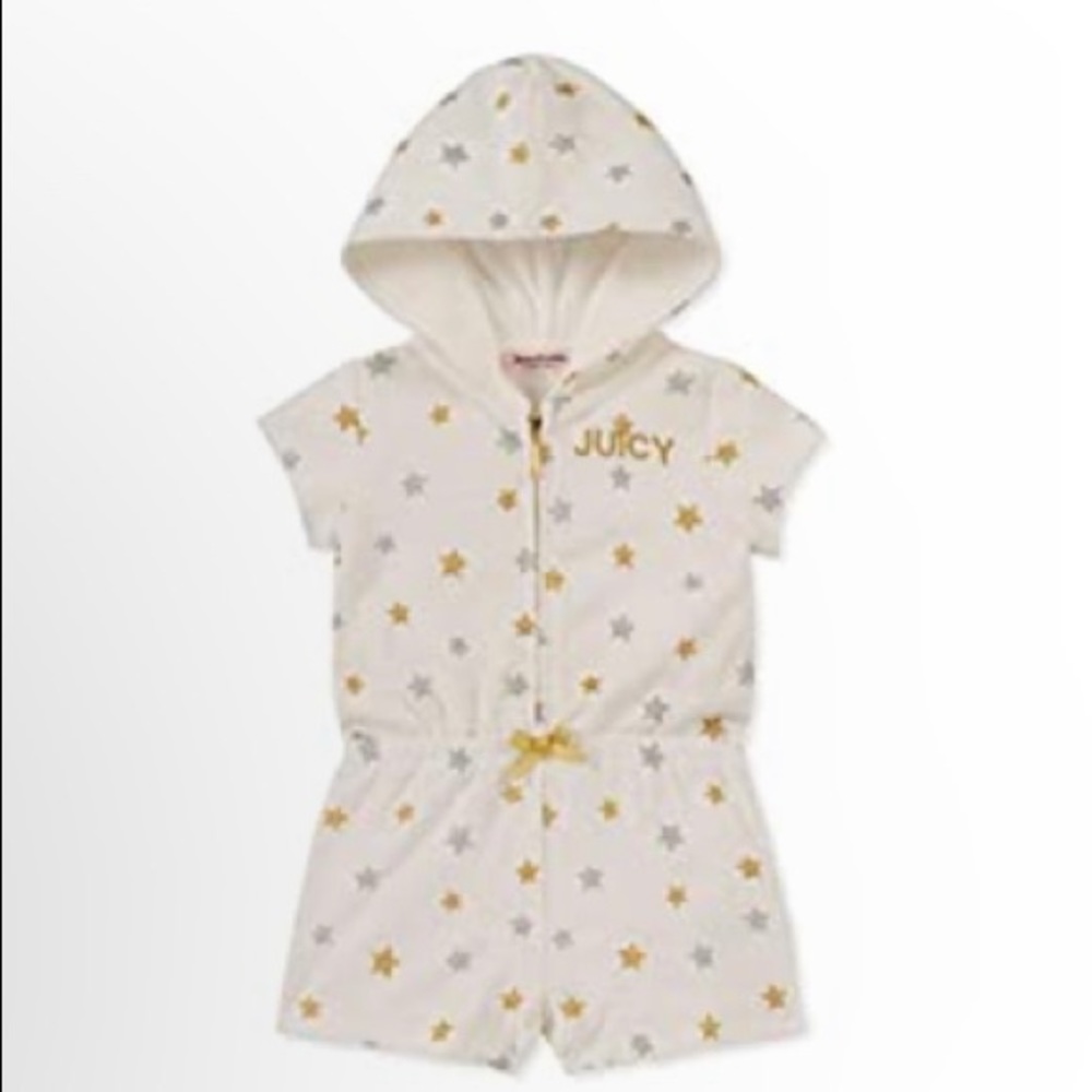 Hooded Terrycloth Onesie short suit.